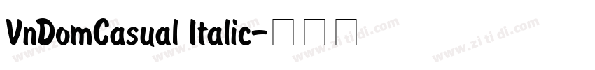 VnDomCasual Italic字体转换